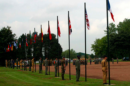 The flag ceremony at NTM 2003 Cambrai 
