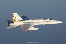 Swiss F-18C from Staffel 11 in Meiringen.