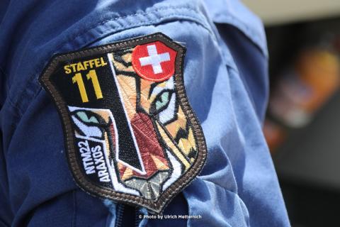 Tiger Logo NTM 2022 of Staffel 11. The Swiss fighter squadron managed to attend at least for one week.