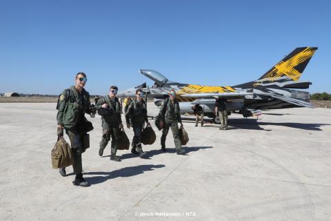 Pilots from 31 Smaldeel returning from a mission.