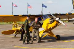 The Piper Cub bringing the Bronze Tiger to the stage for NTM2011 (photo by David Goovaerts)
